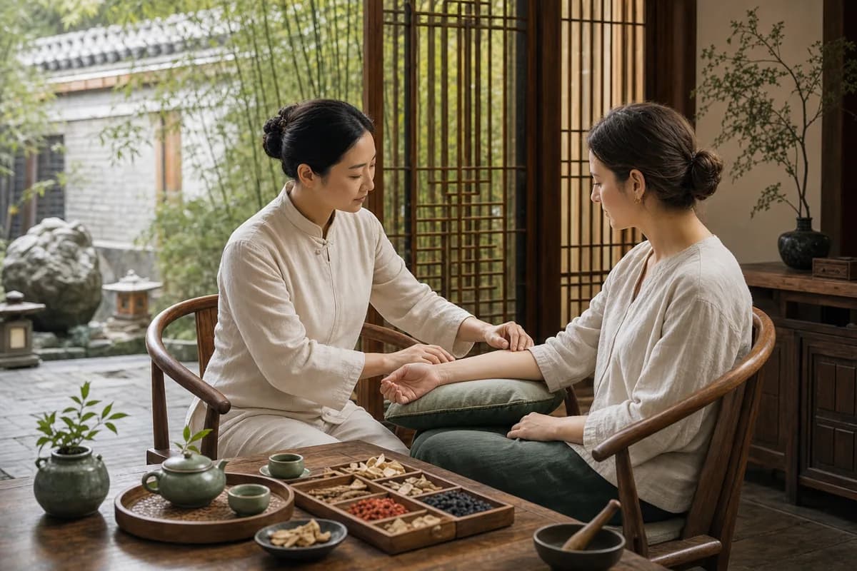 Herbal and acupressure consultation for digestive comfort planning