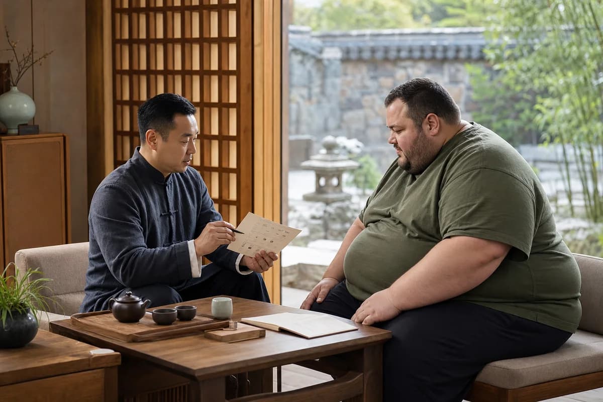 健康享瘦套餐的传统中式养生服务场景